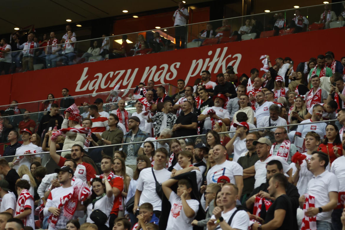 Kibice na meczu Polska - Turcja
