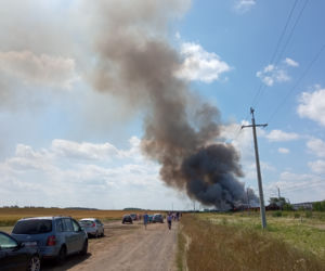 Pożar na składowisku odpadów w Przysiece Polskiej