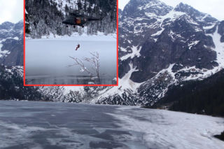 Wojskowy śmigłowiec zawisł nad Morskim Okiem. W Tatrach reagują na nieodpowiedzialność turystów [WIDEO]