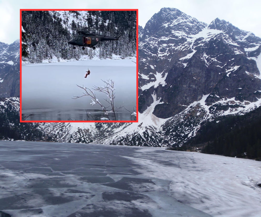 Wojskowy śmigłowiec zawisł nad Morskim Okiem. W Tatrach reagują na nieodpowiedzialność turystów [WIDEO]