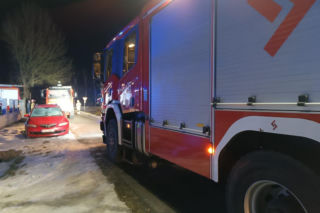 Powiat bocheński: Pożar strawił budynek gospodarczy. Zginęło stado indyków