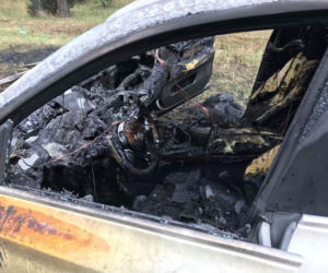 BMW stanęło w płomieniach na DK 10 w Emilianowie!