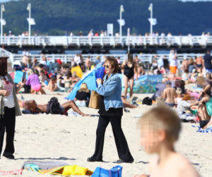 Izabela Trojanowska elegancka nawet na plaży