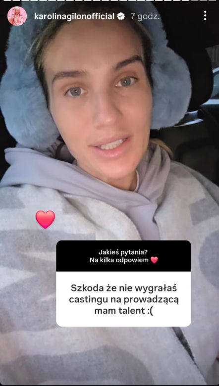 Karolina Gilon przegrała casting na prowadzącą "Mam talent". Tak to skomentowała
