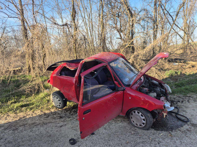 Dachowanie fiata w Słupowie