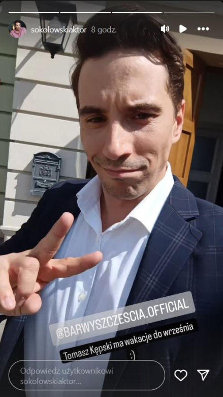 Barwy szczęścia nowy sezon na planie. Tomasz Kępski (Jakub Sokołowski)