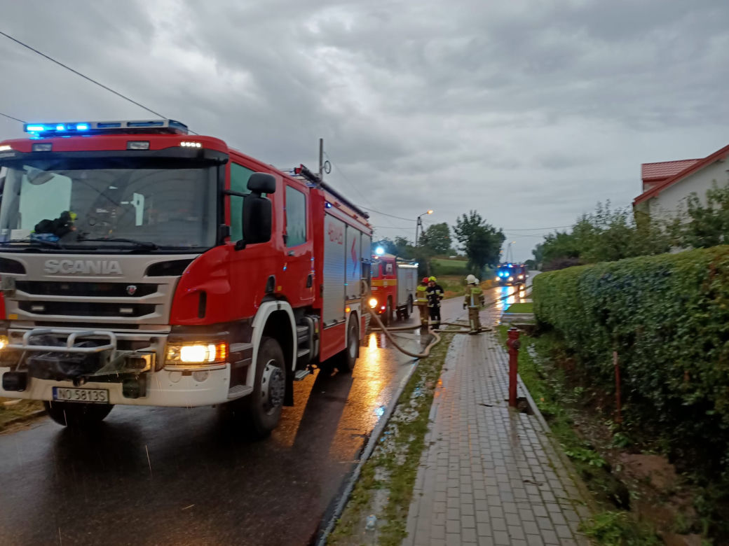 Pożar w Łęgowie pod Iławą