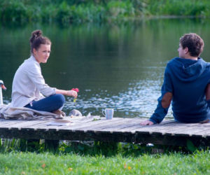 Cisza nad rozlewiskiem. Marysia (Olga Frycz), Kuba (Antoni Królikowski)