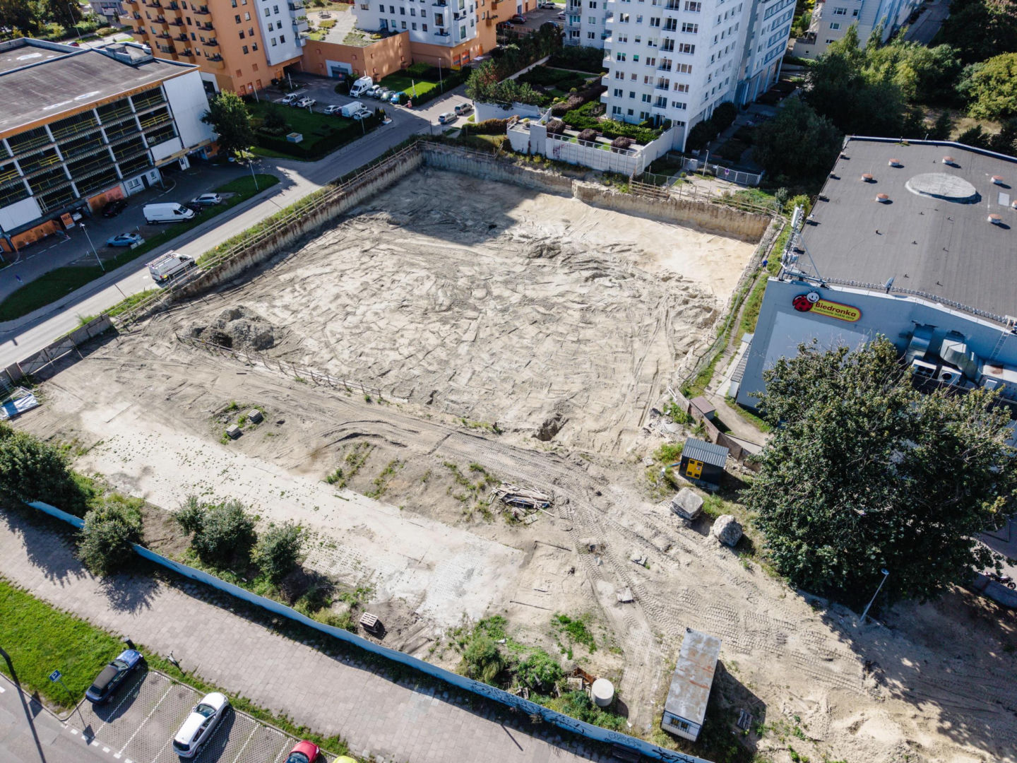 Plac budowy wieżowca Big Boy przy Lecha Kaczyńskiego 22 w Gdańsku