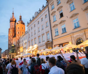Marsz solidarności z Białorusinami w Krakowie