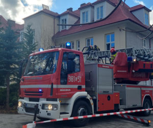 Próbna ewakuacja w zamojskim rolniczaku