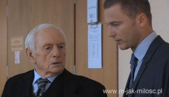 M jak MIŁOŚĆ odc. 992. Lucjan Mostowiak (Witold Pyrkosz), Andrzej Budzyński (Krystian Wieczorek)
