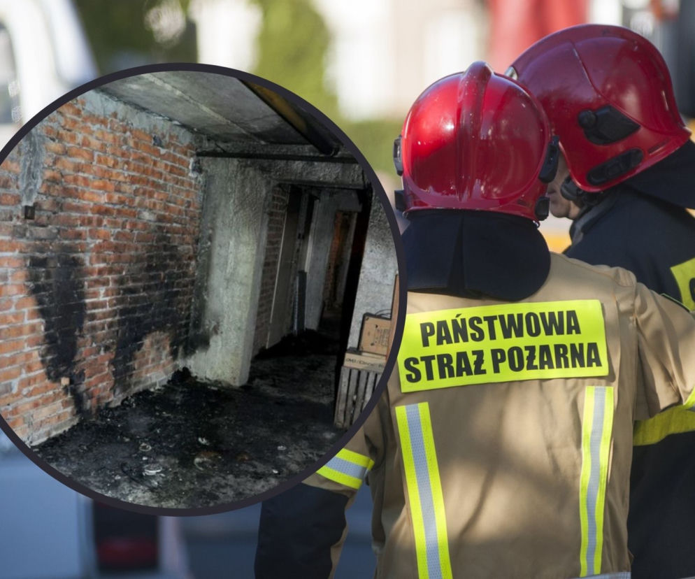 POŻAR w bloku w Gościeradowie. Ludzie UCIEKALI, PODPALACZ siedział w krzakach
