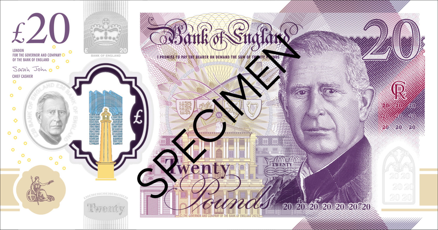 Wizerunek Karola III na nowych banknotach