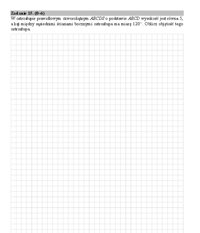 Matura 2016 matematyka poziom rozszerzony
