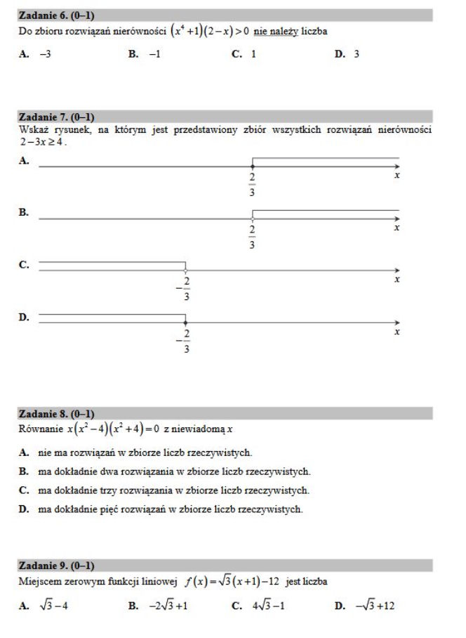 Matura 2017 matematyka podstawowa. [ARKUSZE, ZADANIA, PRZECIEKI]