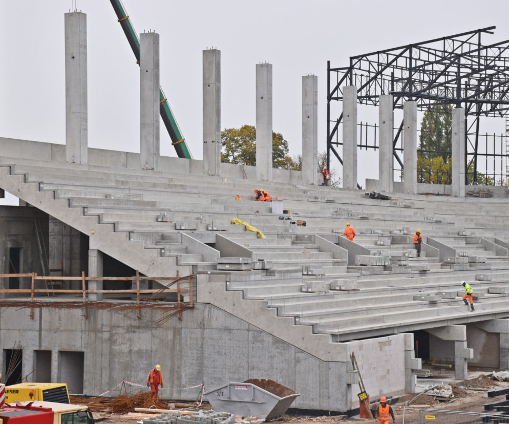 Budowa stadionu w Szczecinie - październik 2020