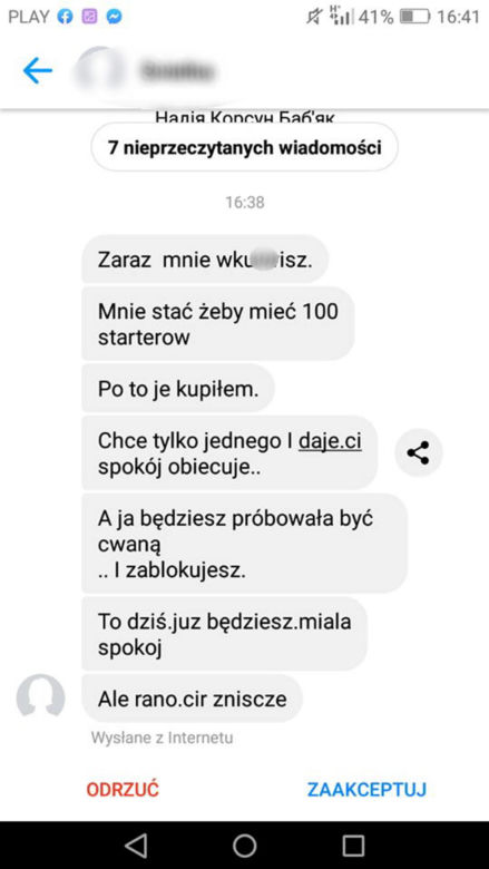 Nękana kobieta