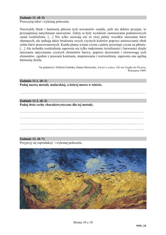 ARKUSZE CKE - Matura historia sztuki 2019