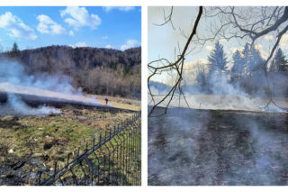 Ktoś podpalił łąkę w Bieszczadach. Nieopodal las i domki letniskowe