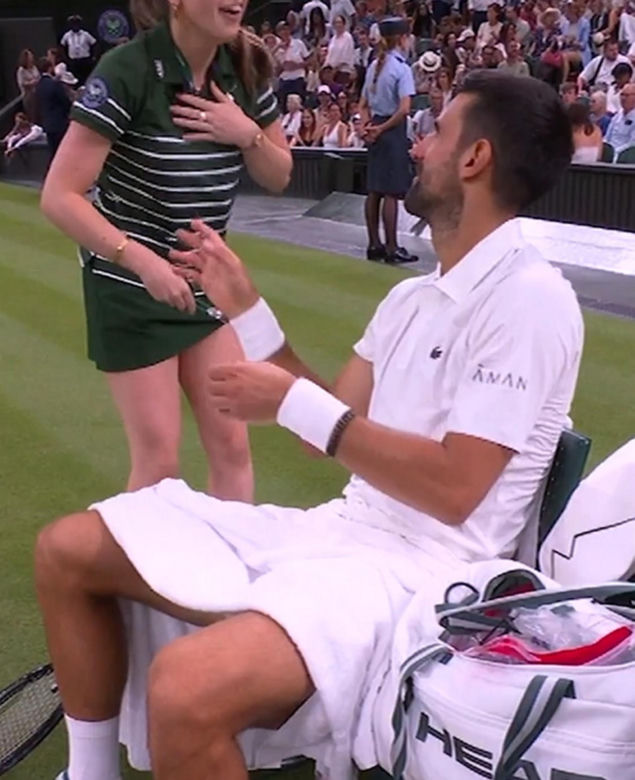 Novak Djokovic przestraszył dziewczynę
