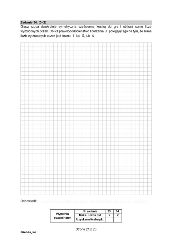 Matura 2021 matematyka. Odpowiedzi do zadań otwartych z arkusza CKE