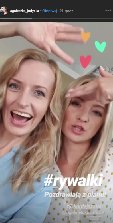 M jak miłość. Nina (Agnieszka Judycka), Joasia (Barbara Kurdej-Szatan)