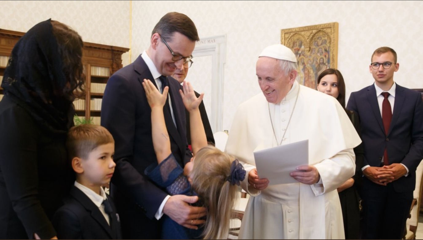 Premier Mateusz Morawiecki na audiencji u papieża Franciszka