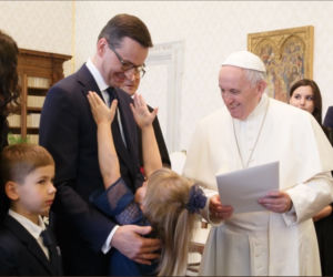 Premier Mateusz Morawiecki na audiencji u papieża Franciszka
