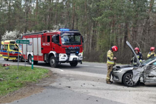 Tragedia na DK 42 Starachowice - Rudnik.  W wypadku zginął motocyklista