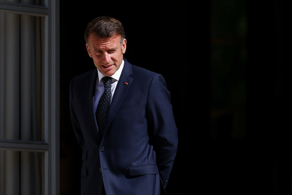 Emmanuel Macron z żoną Brigitte Macron