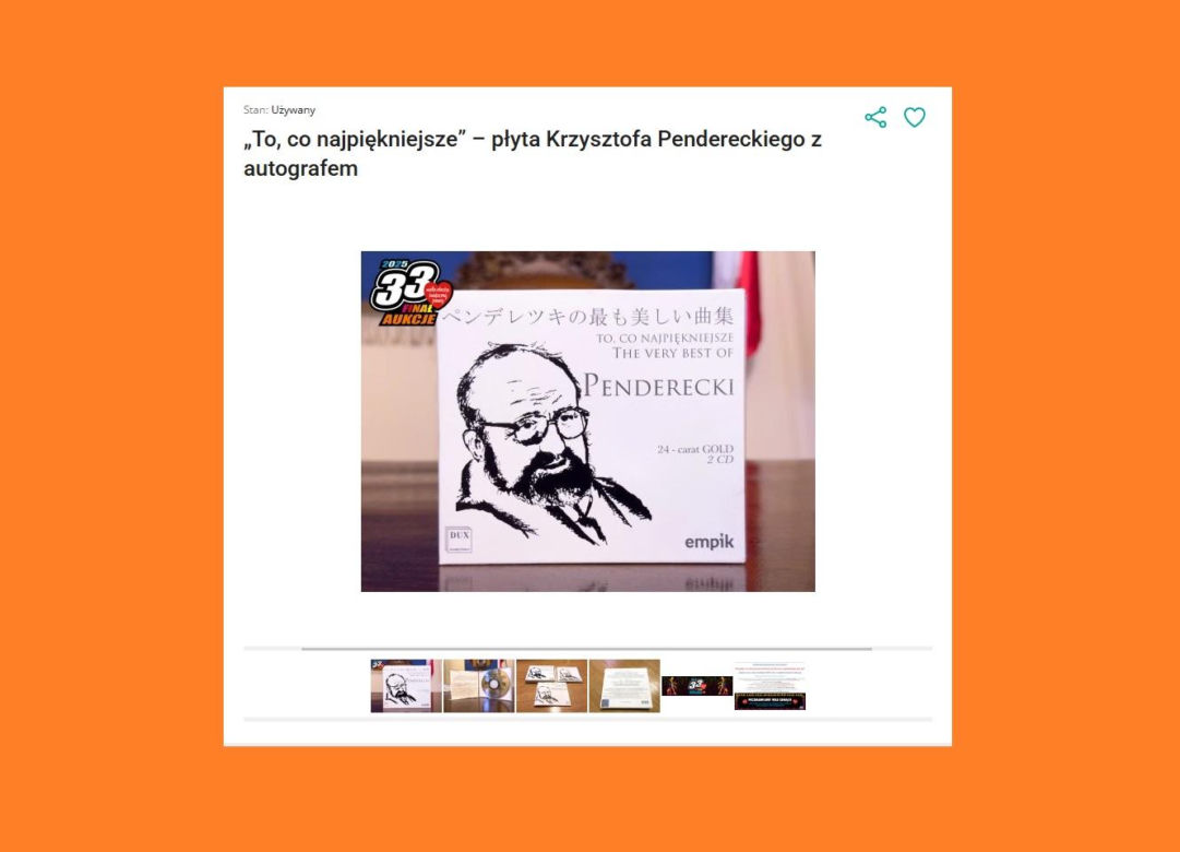 „To, co najpiękniejsze” – płyta Krzysztofa Pendereckiego z autografem
