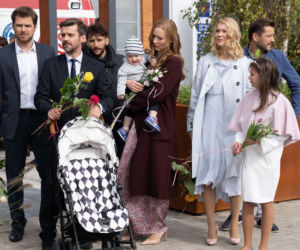 Na dobre i na złe, odcinek 721. Wiktoria (Katarzyna Dąbrowska), Szczepan (Kamil Kula), Paweł (Marcin Sianko), Oliwia (Marta Bryła), Borys (Marcin Zacharzewski)