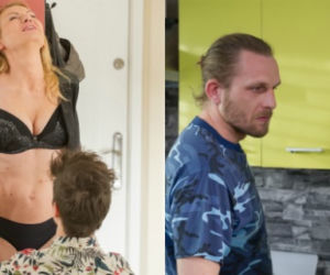 Na Wspólnej. Kalina (Karolina Nowakowska), Sylwek Jędrzejczyk (Karol Pocheć), Norbert (Michał Malinowski)