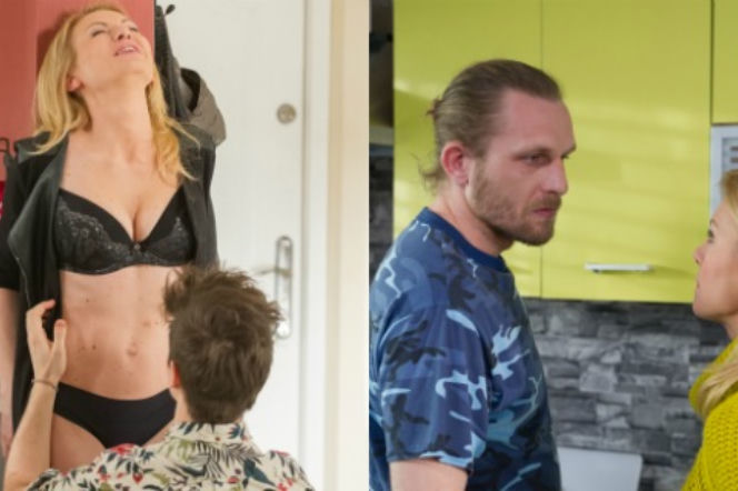 Na Wspólnej. Kalina (Karolina Nowakowska), Sylwek Jędrzejczyk (Karol Pocheć), Norbert (Michał Malinowski)