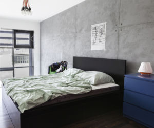 Loft w kolorach betonu i cegły