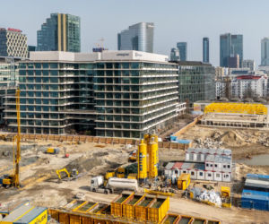 Budowa wieżowca AFI Tower w kompleksie Towarowa22