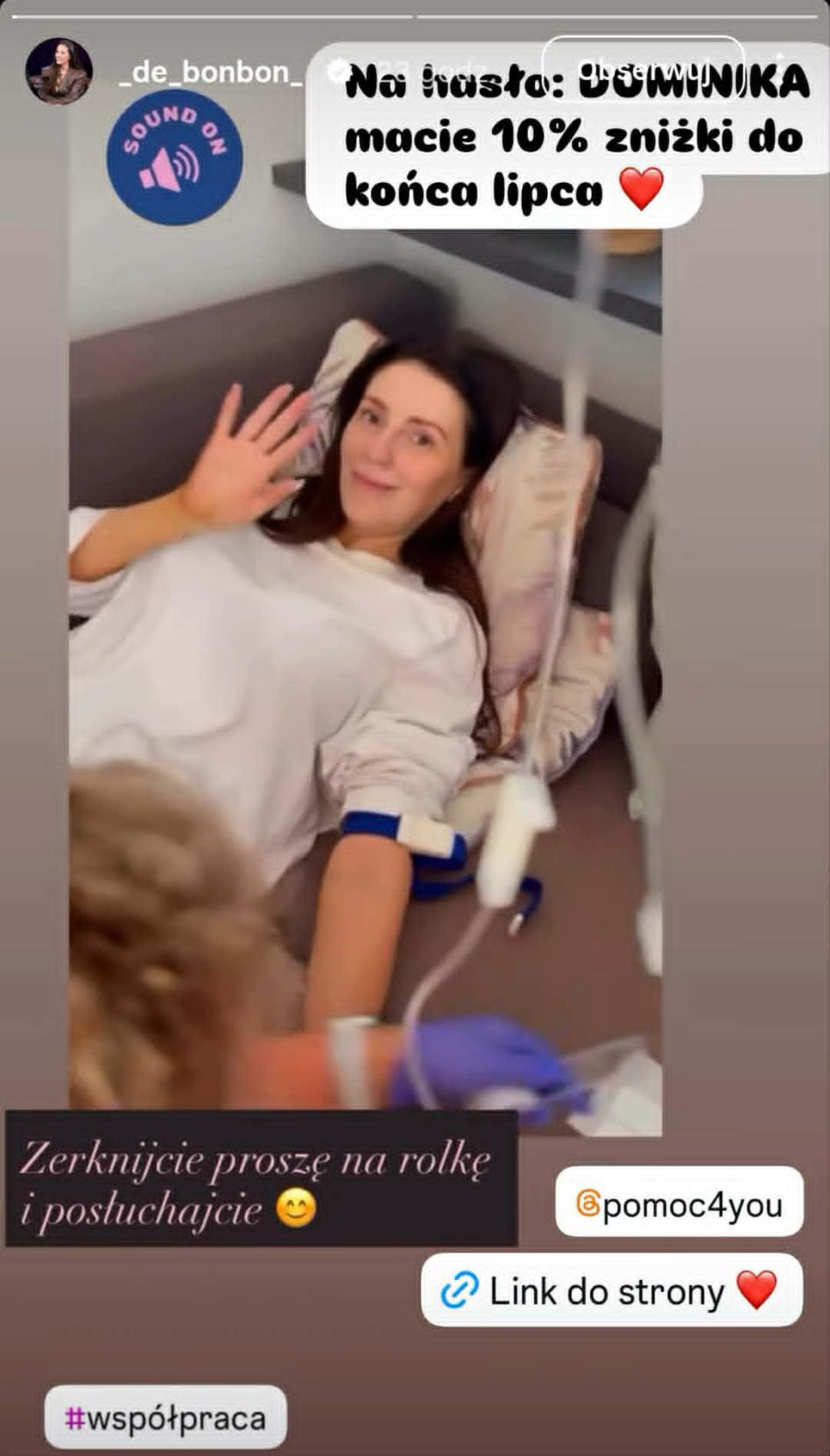Ciężarna Dominika Serowska z kroplówką w dłoni. Co się stało ukochanej Hakiela?