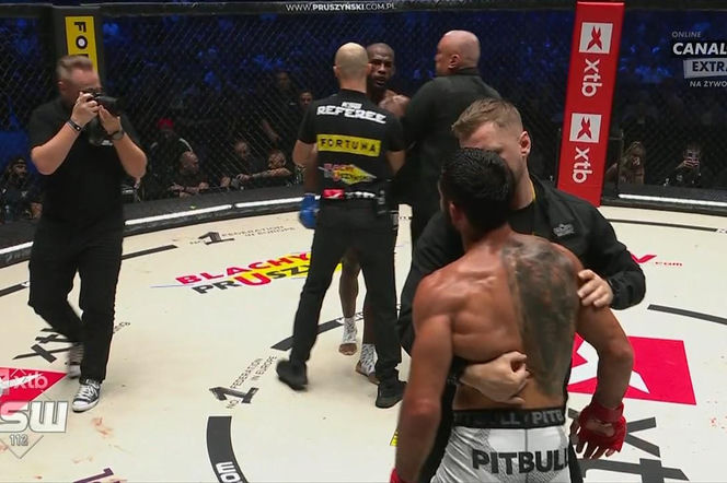 Awantura w klatce na walce KSW 112