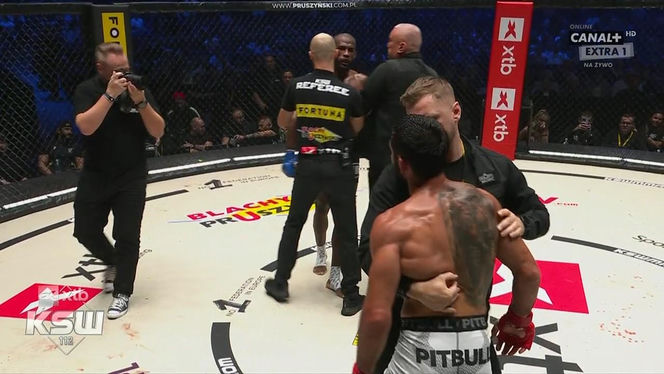 Gala XTB KSW 112 relacja na żywo. Awantura w klatce po walce!