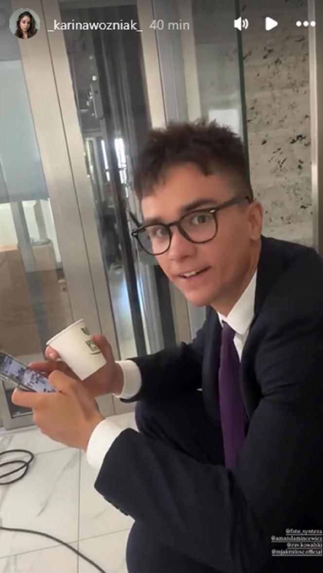 M jak miłość nowy sezon. Janek (Jakub Sirko) na planie