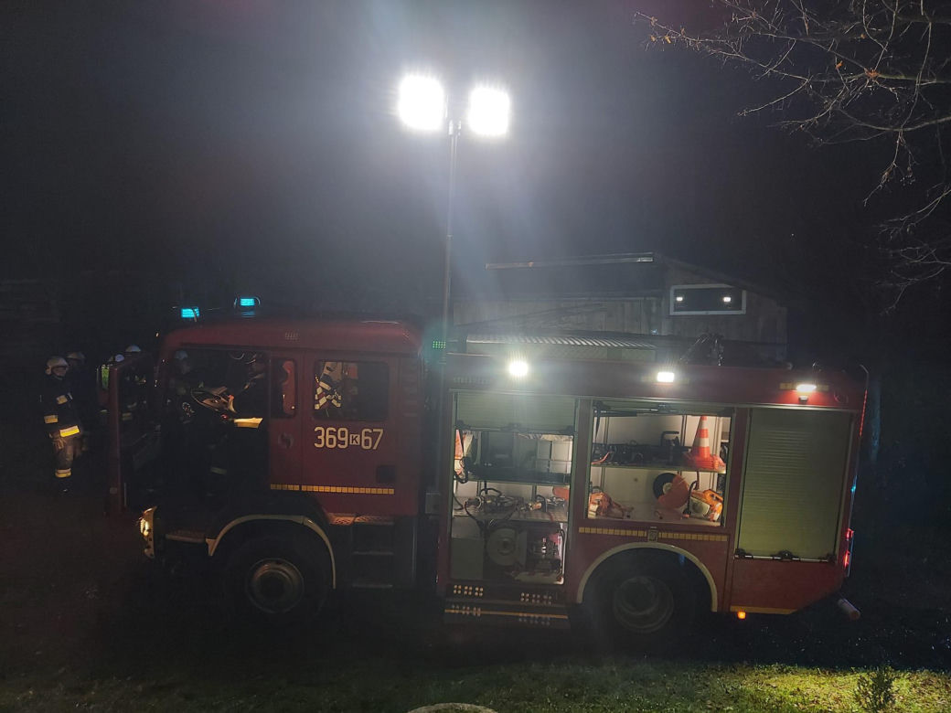 Lubaszowa. Strażacy walczyli z pożarem kotłowni w budynku mieszkalnym
