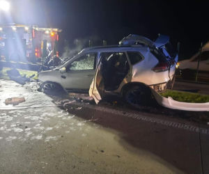 Wypadek na A4 Węzeł Udanin 