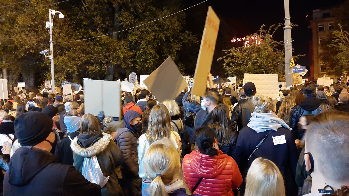 Niedzielny protest w centrum Poznania