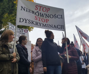 Pracownicy sanepidu w Bydgoszczy wyszli na ulice i zaprotestowali! [ZDJĘCIA]