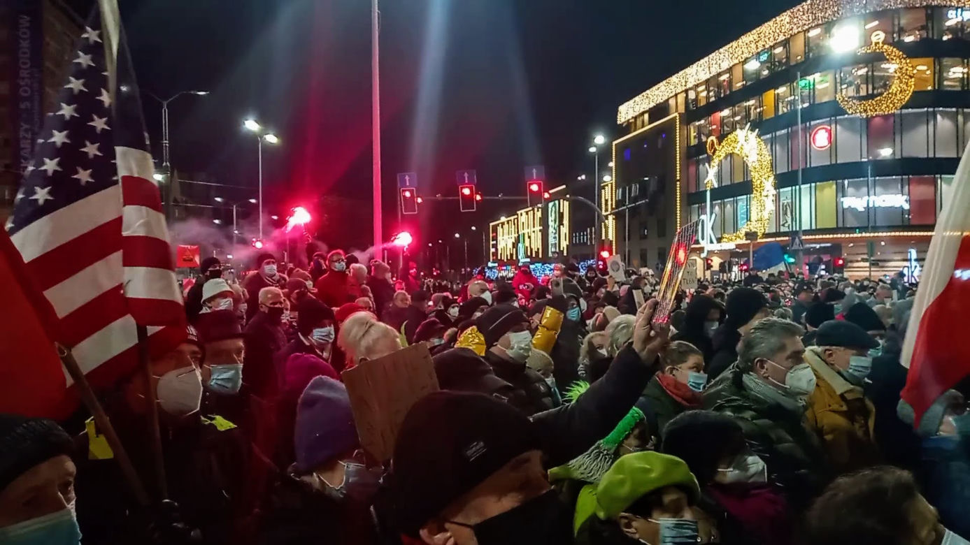 Protest "Wolne media" w Szczecinie