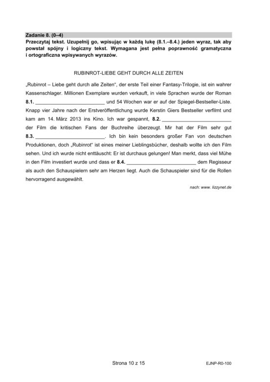 Matura próbna 2021: Język niemiecki [POZIOM ROZSZERZONY] Arkusze CKE i odpowiedzi
