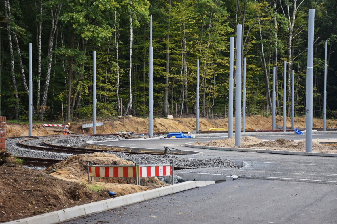 Budowa węzła Głębokie - wrzesień 2020