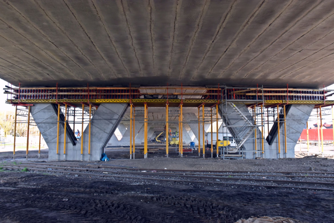 Przebudowa Estakady Pomorskiej - kwiecień 2021