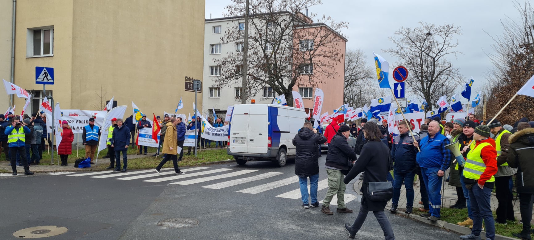 Protest pracowników wodociągowych w Poznaniu